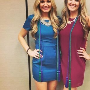 Blue, short sleeve dress